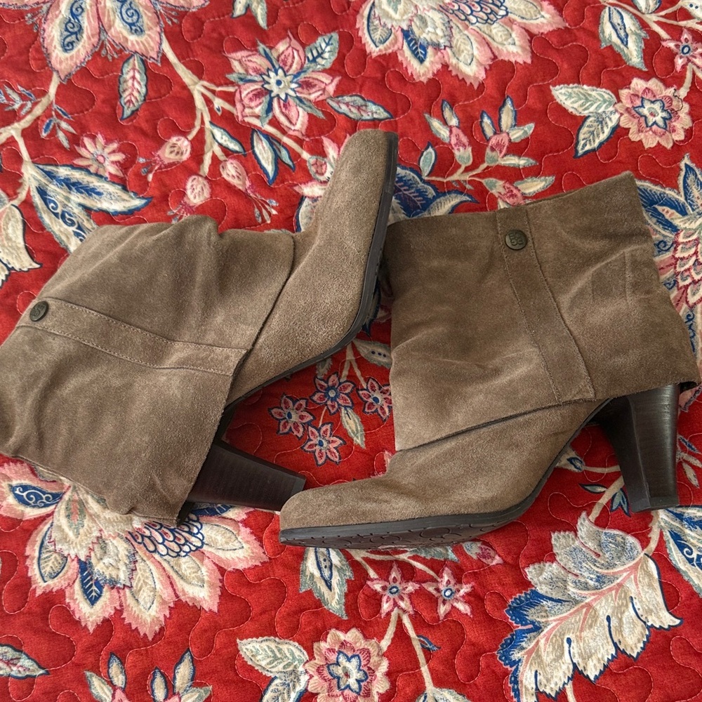 BCBG Paris Taupe Ankle Booties